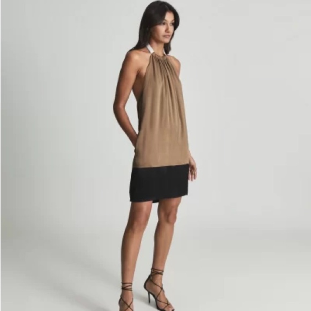 REISS brand new satin halter dress